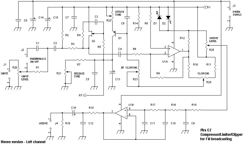 Compressor Limiter Clipper Stereo Version