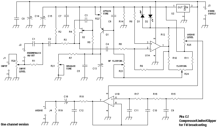 Pira CZ Compressor/Limiter/Clipper for FM broadcasting land rover schematics 